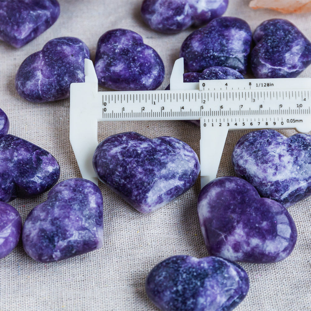 REIKICRYSTAL Lepidolite Heart