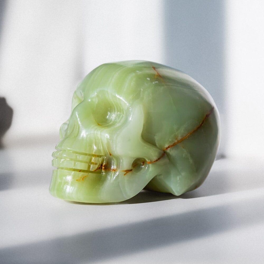 Pistachio calcite skull - Crystal-ReikiCrystalSale