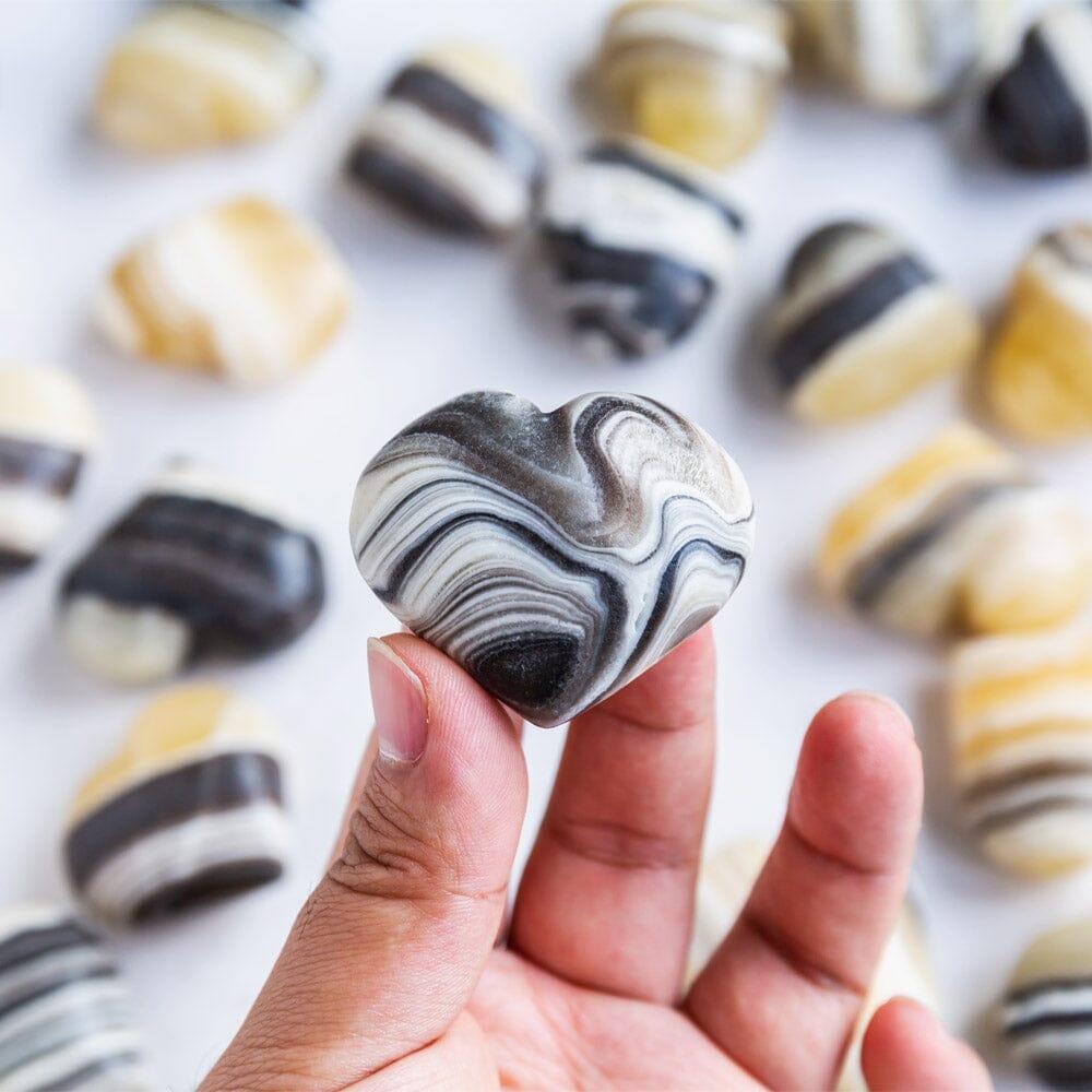 Zebra Jasper Heart 300g - Crystal-ReikiCrystalSale