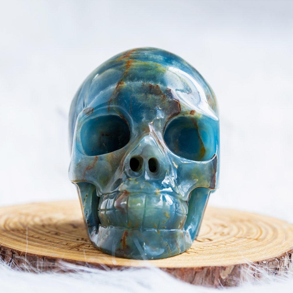 Blue Onyx Agate Skull - Crystal-ReikiCrystalSale