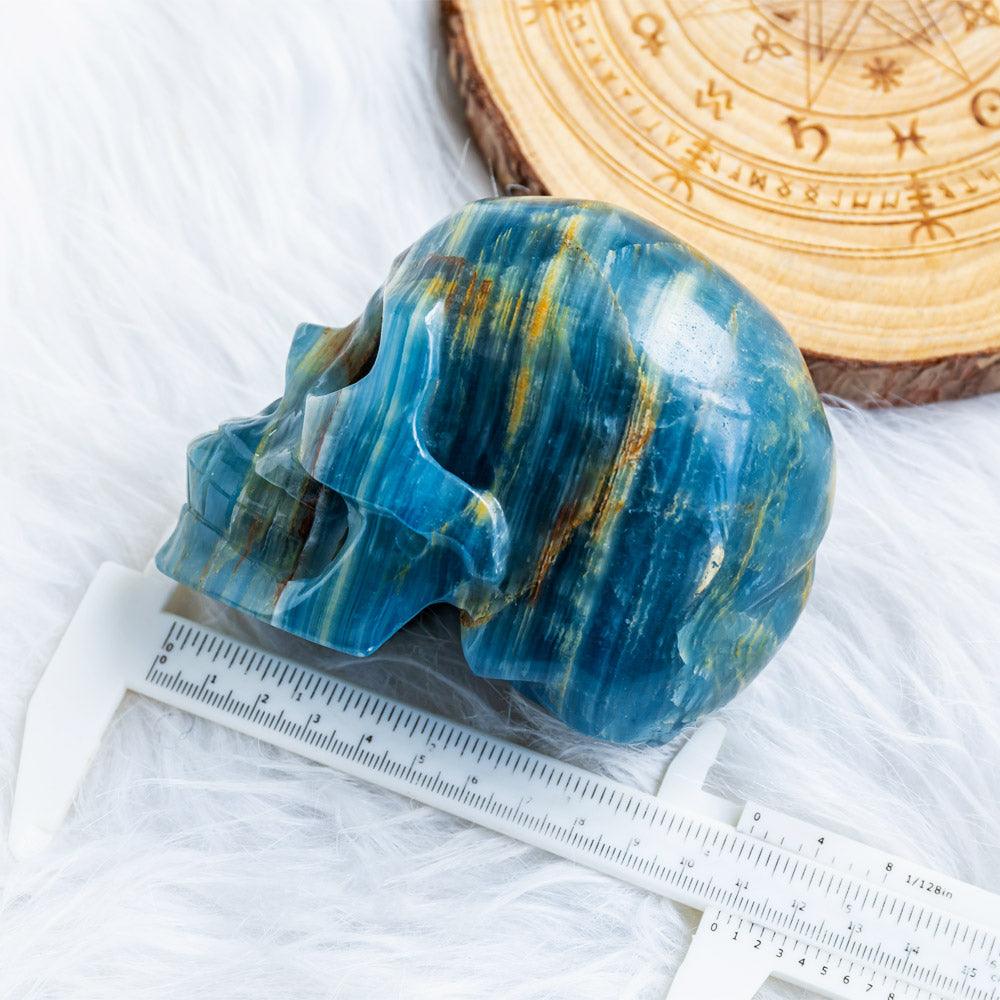 Blue Onyx Agate Skull - Crystal-ReikiCrystalSale