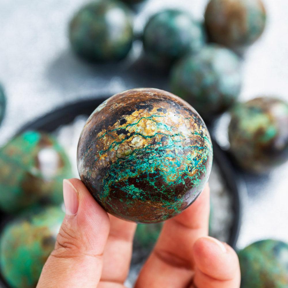 chrysocolla sphere 200g - Crystal-ReikiCrystalSale