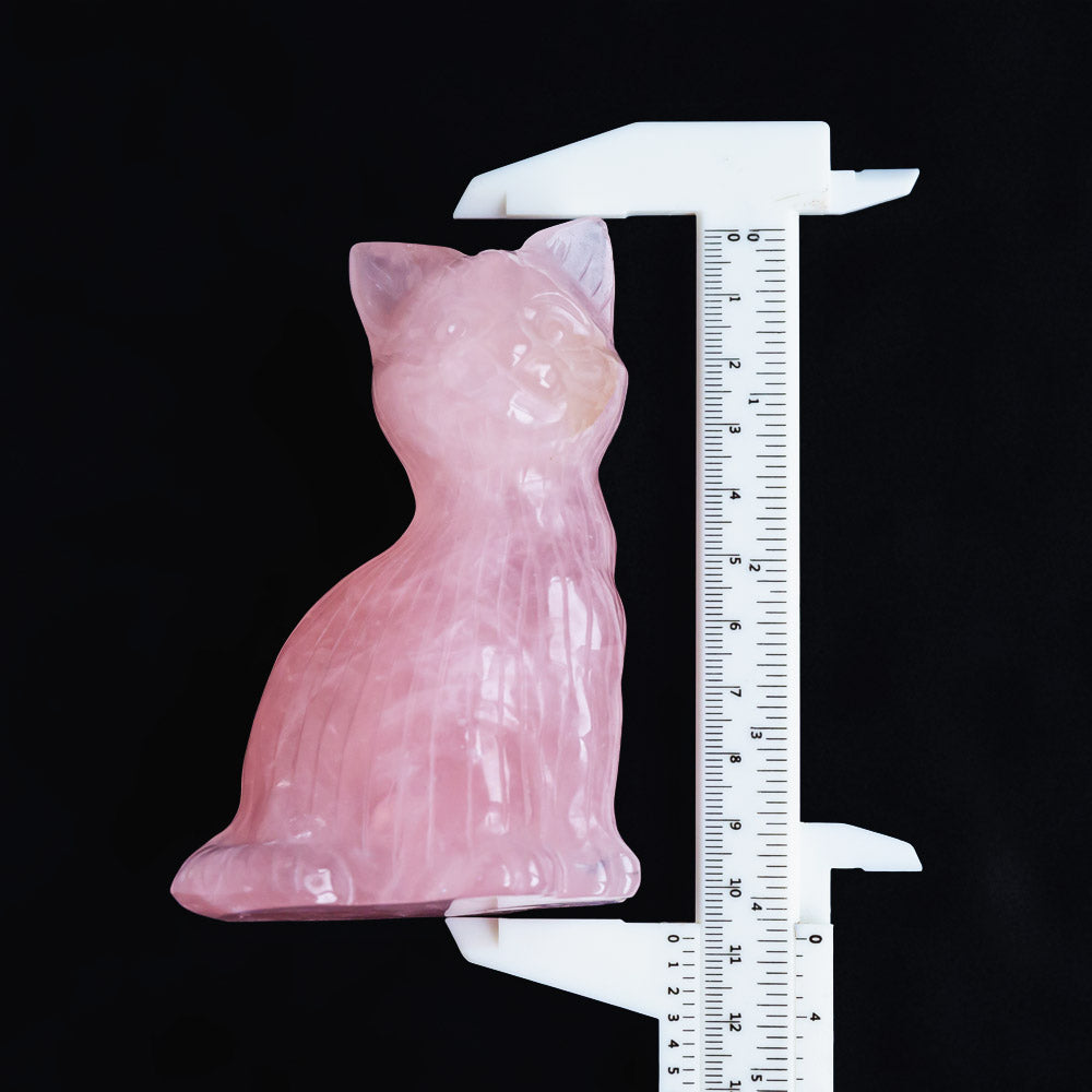 REIKICRYSTAL  Rose Quartz Cat