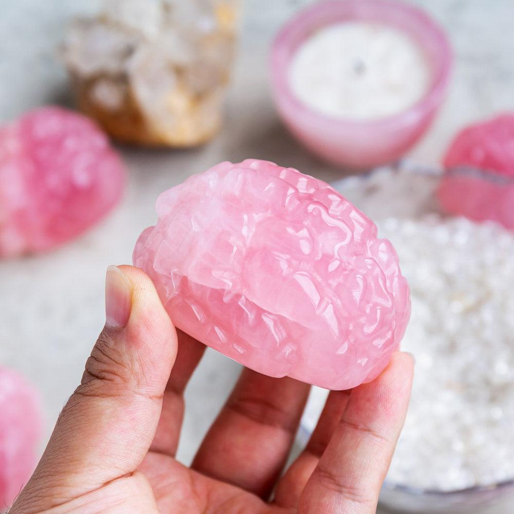 Rose quartz brain - Crystal-ReikiCrystalSale