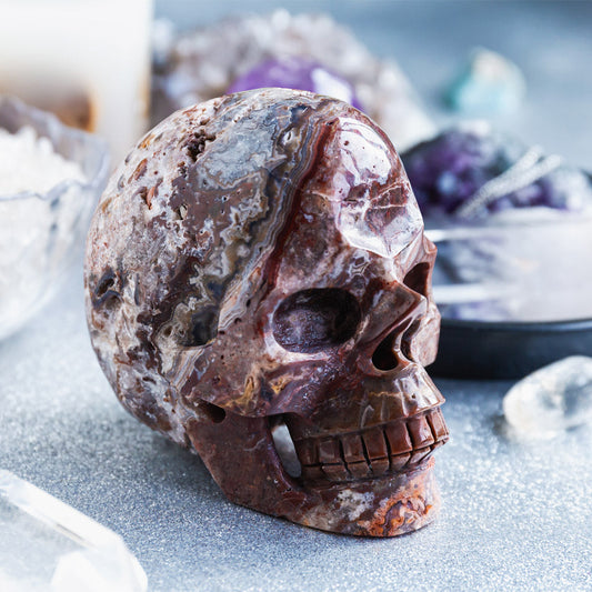 REIKICRYSTAL  Mexico Sardonyx Hollow Skull