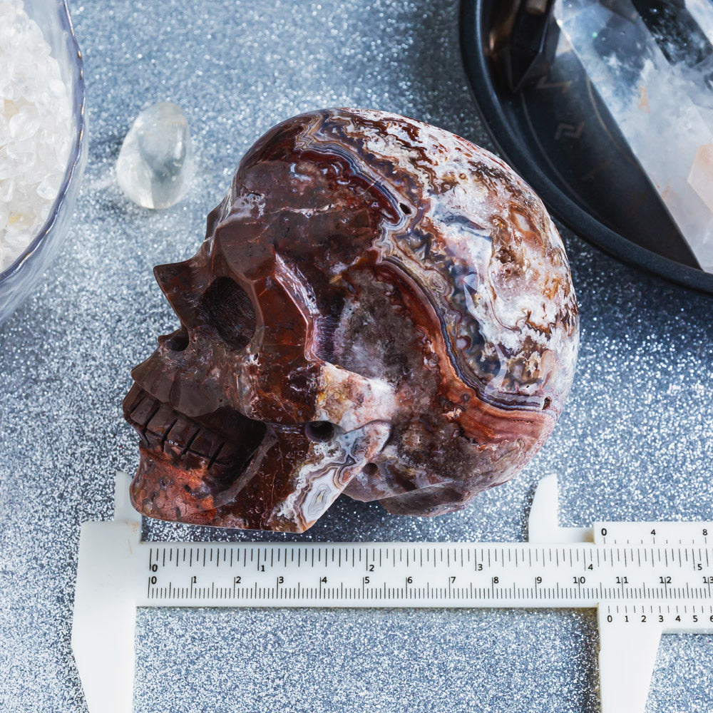 REIKICRYSTAL  Mexico Sardonyx Hollow Skull