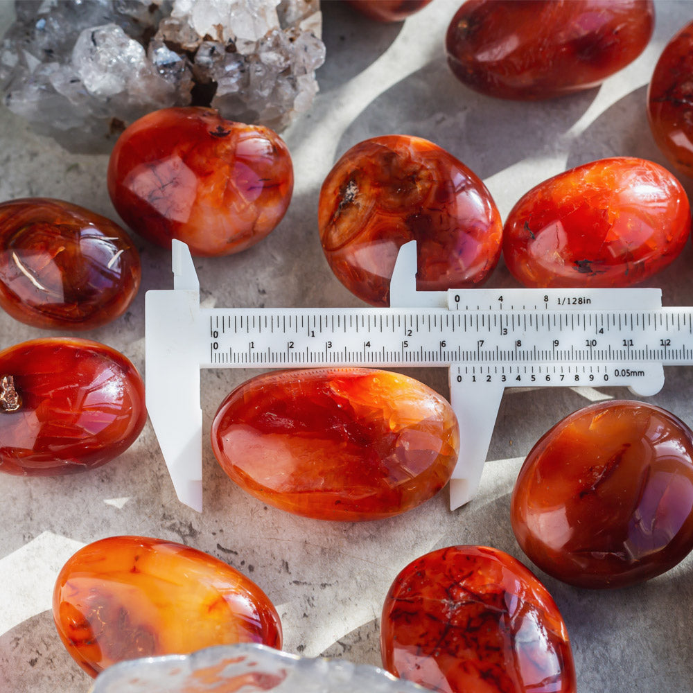 REIKICRYSTAL  Carnelian Palm Stone