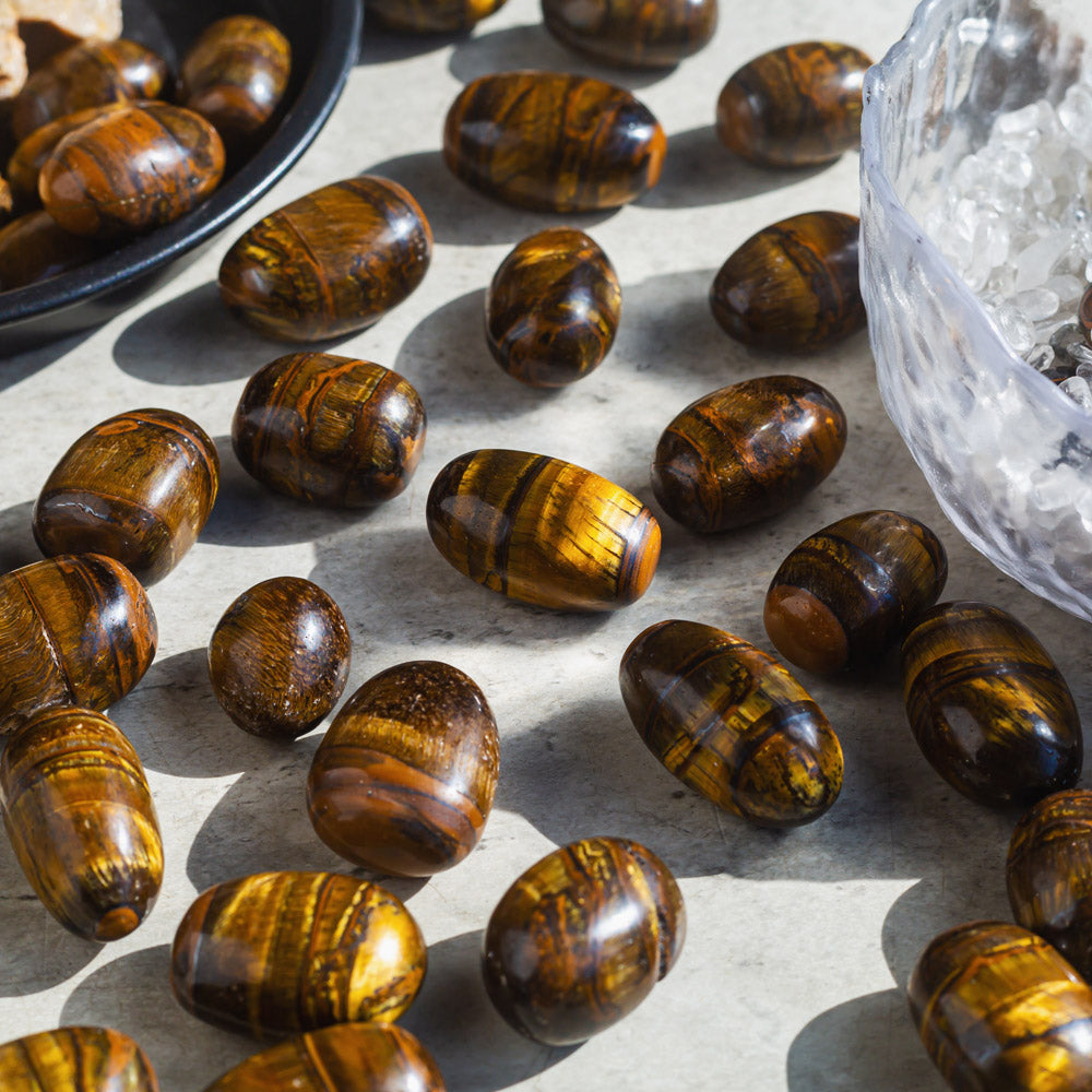 REIKICRYSTAL  Tiger-eye tumbles