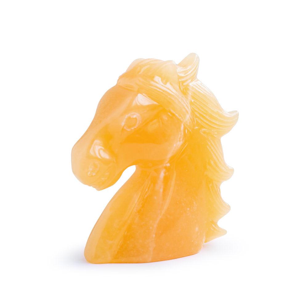 Orange calcite horse - Crystal-ReikiCrystalSale