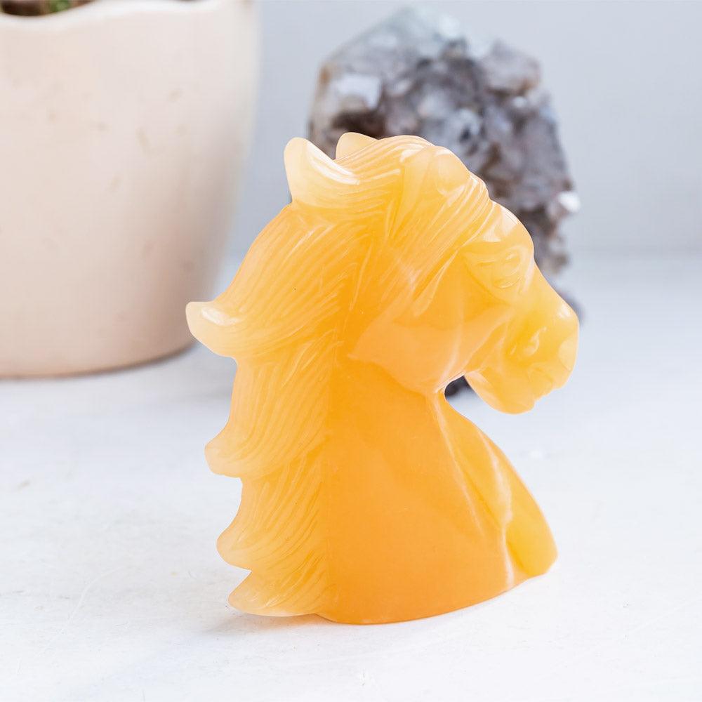 Orange calcite horse - Crystal-ReikiCrystalSale