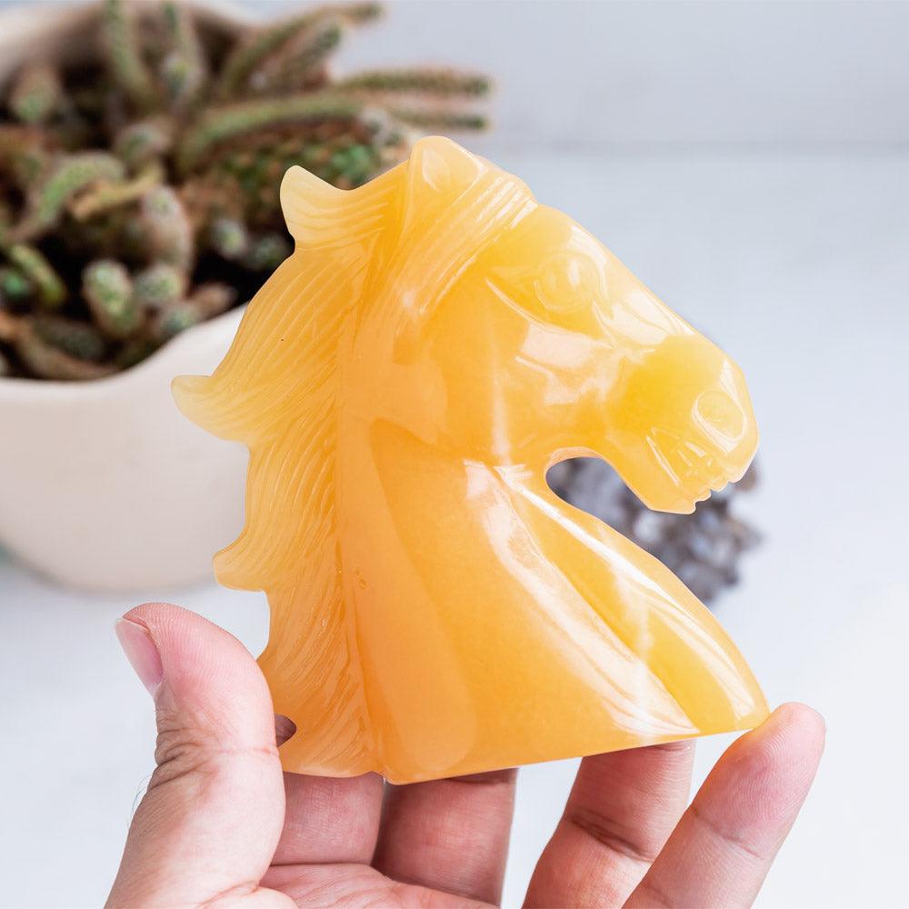 Orange calcite horse - Crystal-ReikiCrystalSale