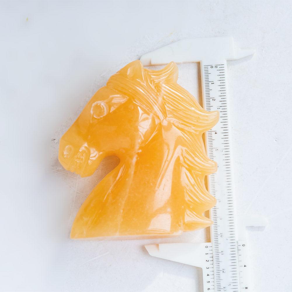 Orange calcite horse - Crystal-ReikiCrystalSale