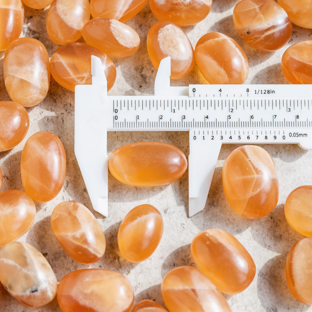 REIKICRYSTAL Amber Calcite Tumble