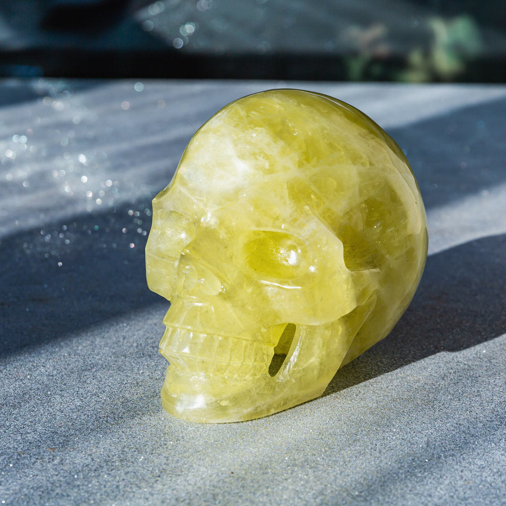 REIKICRYSTAL  Citrine Hollow Out Skull