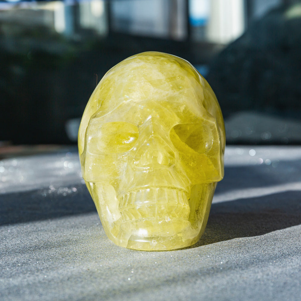 REIKICRYSTAL  Citrine Hollow Out Skull