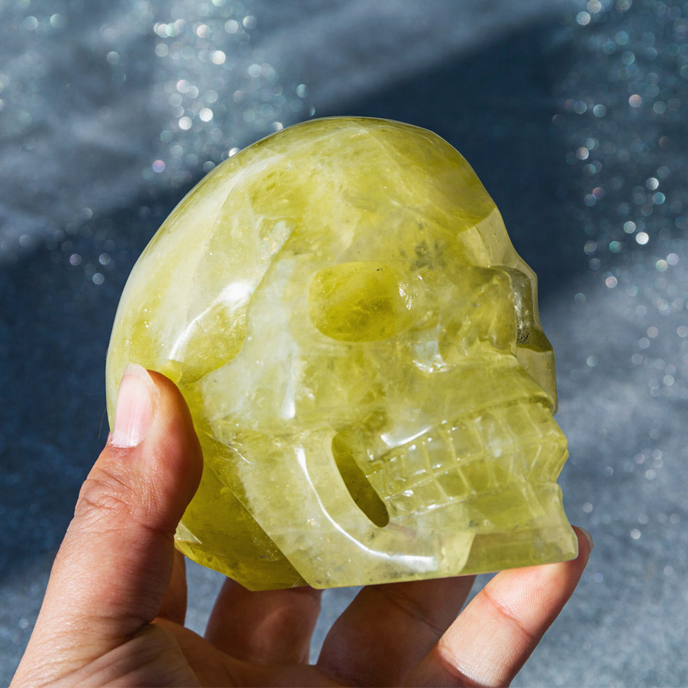 REIKICRYSTAL  Citrine Hollow Out Skull