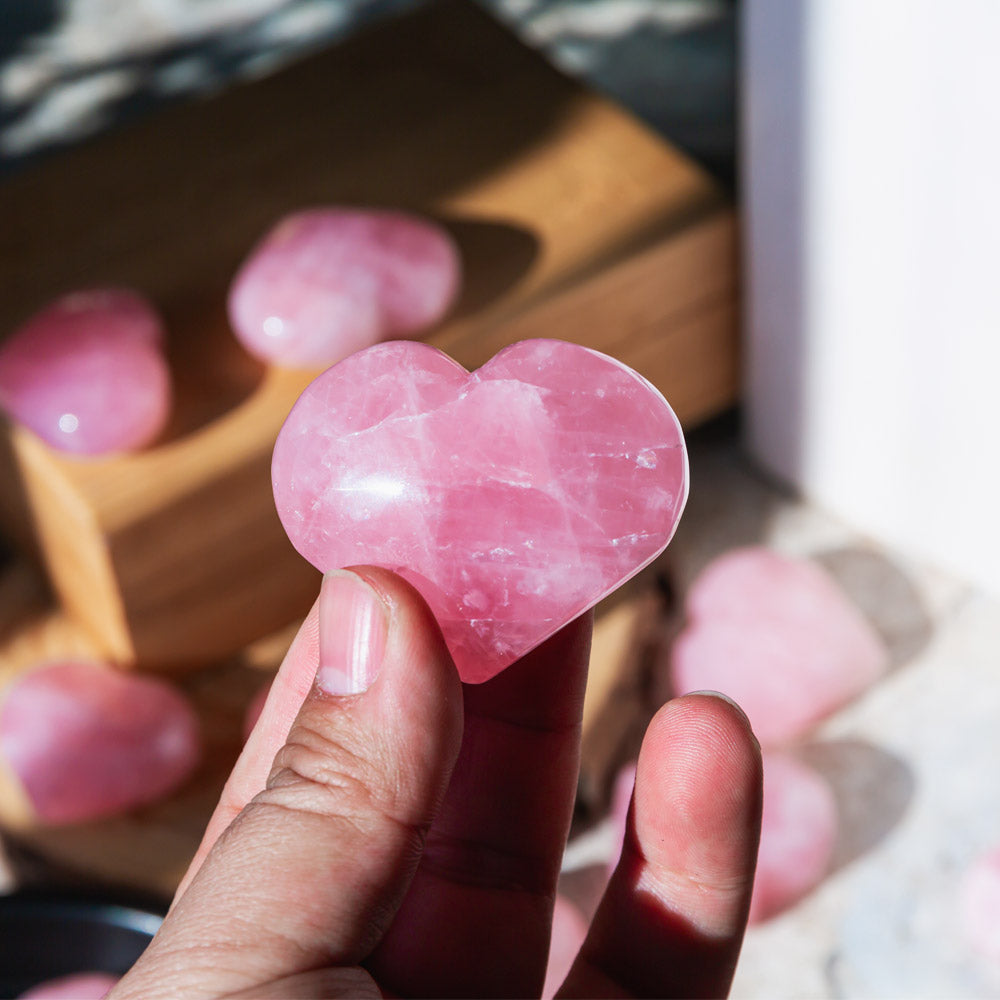 REIKICRYSTAL  Rose Quartz Heart