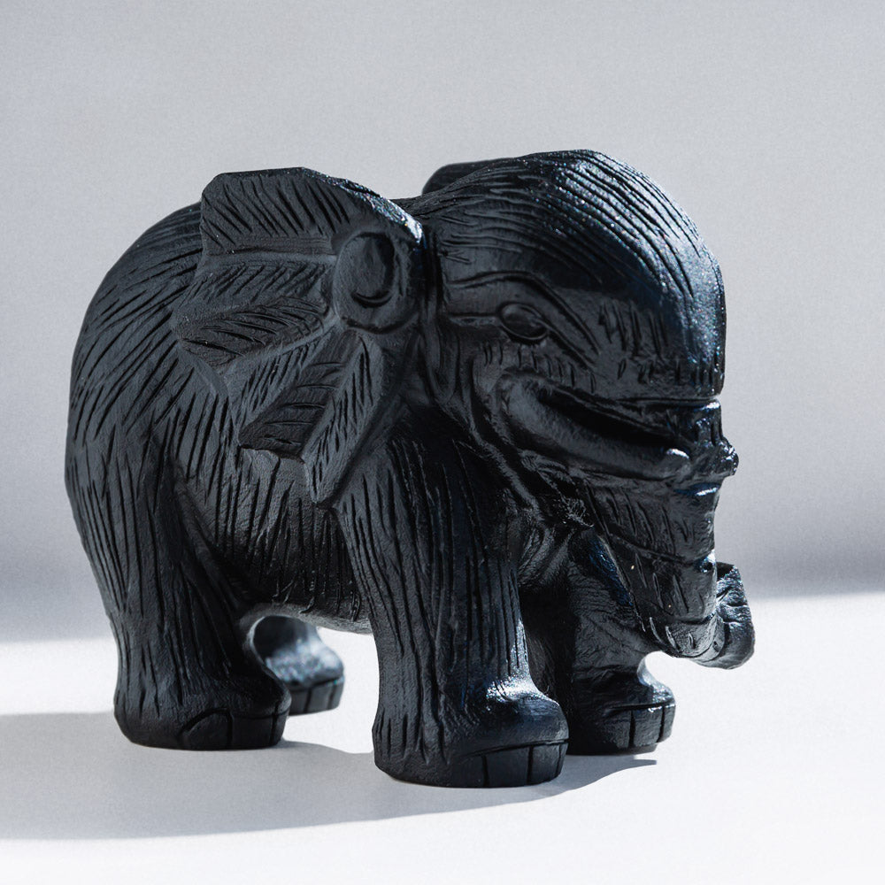 REIKICRYSTAL  Obsidian Elephant