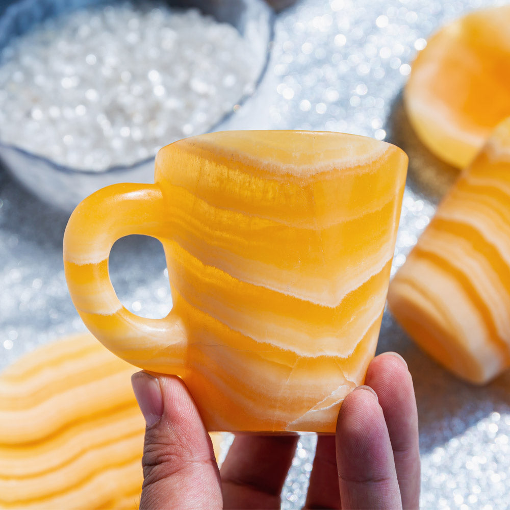 REIKICRYSTAL  Orange Calcite Cup