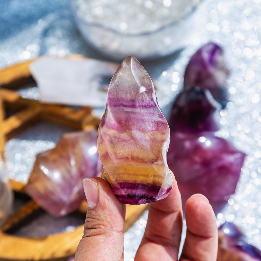 REIKICRYSTAL  Rainbow Fluorite Flame