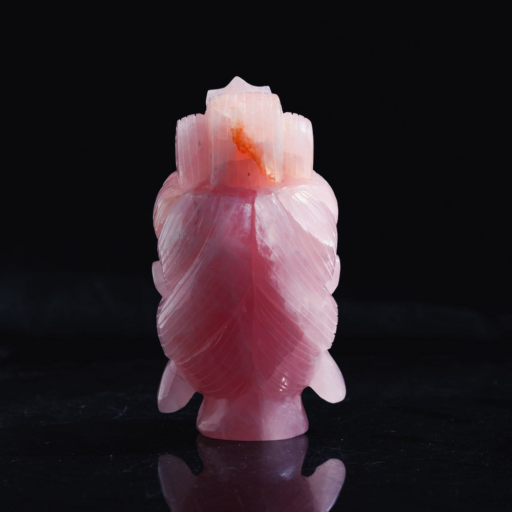 REIKICRYSTAL Rose Quartz Buddha's head