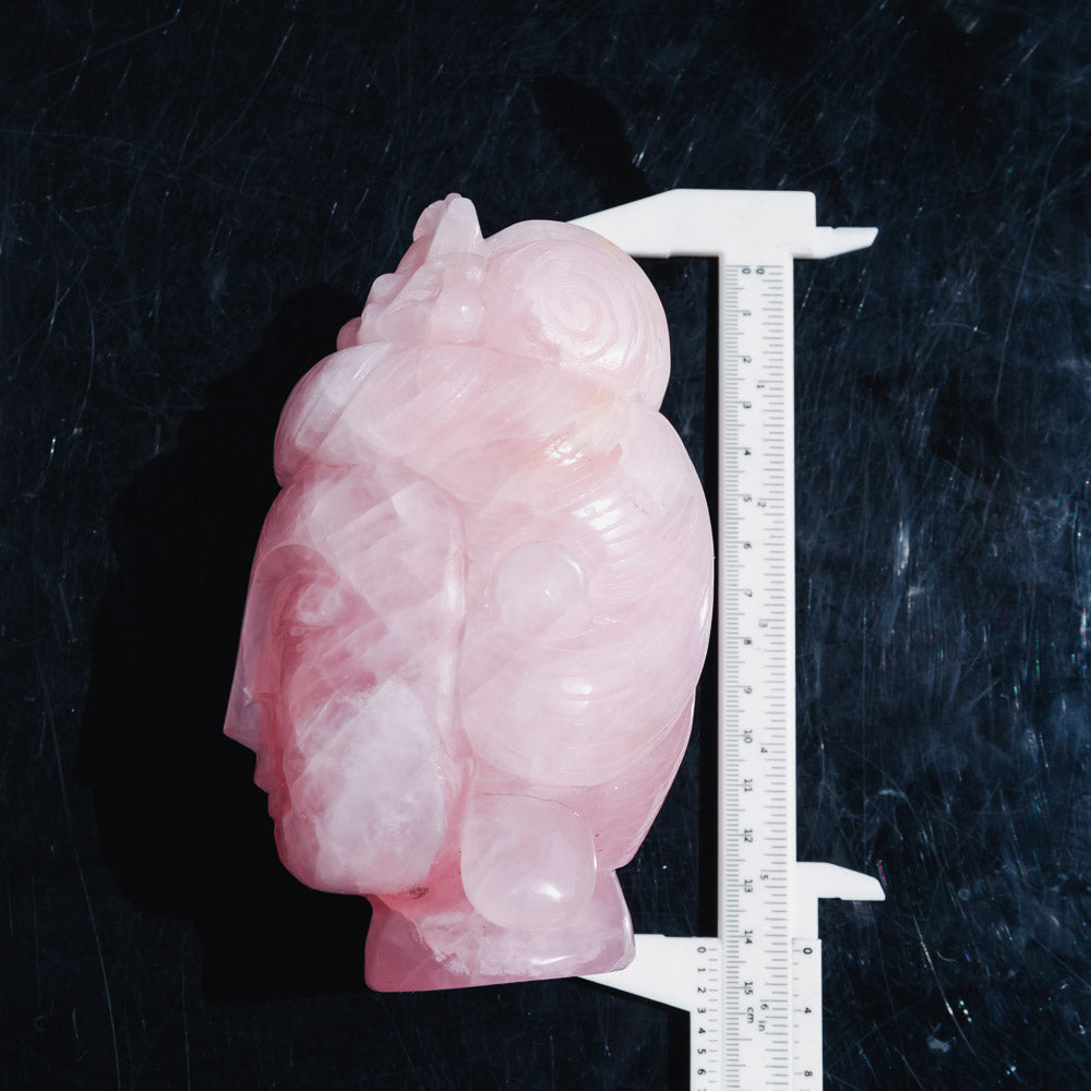 REIKICRYSTAL Rose Quartz Buddha's head