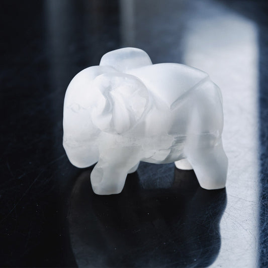 REIKICRYSTAL Selenite Elephant