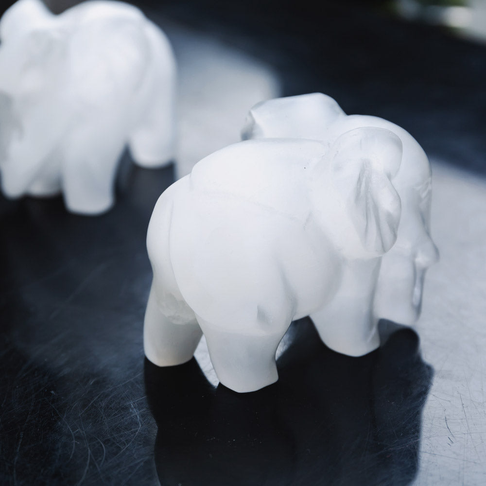 REIKICRYSTAL Selenite Elephant