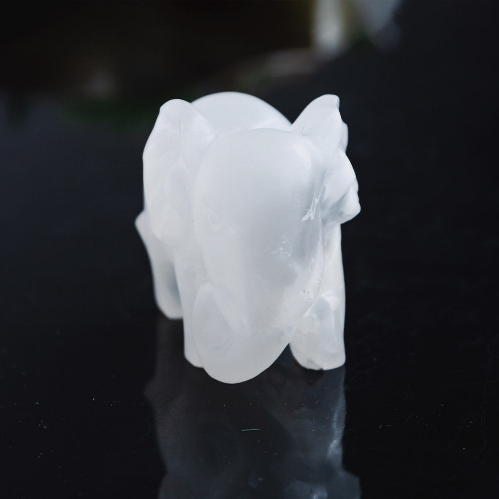 REIKICRYSTAL Selenite Elephant