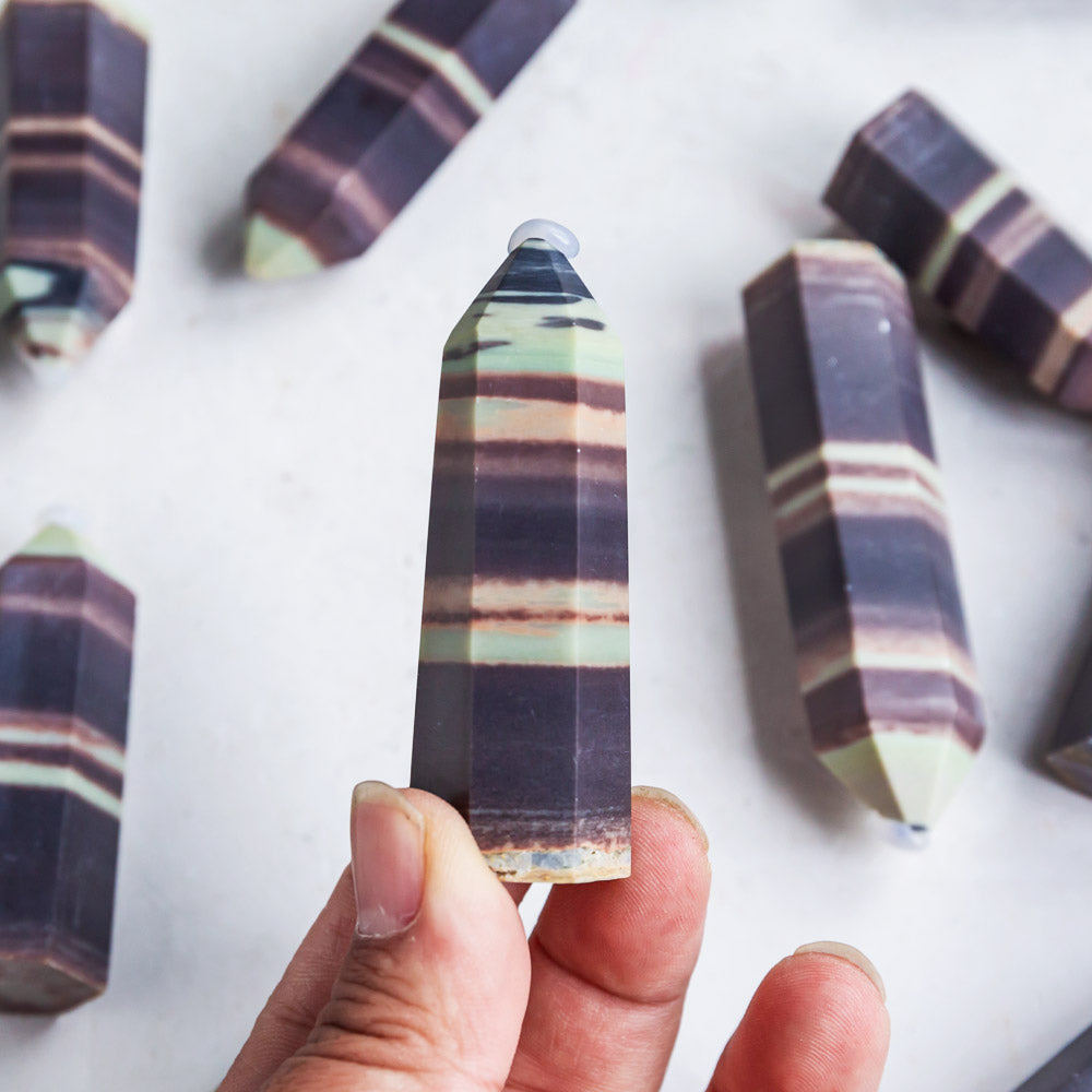 REIKICRYSTAL  Purple Robe Jade Point