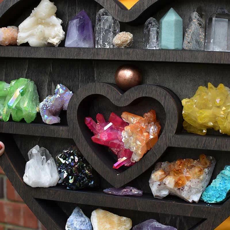 Heart-Shaped Heart within Heart Crystal Shelf - Crystal-ReikiCrystalSale