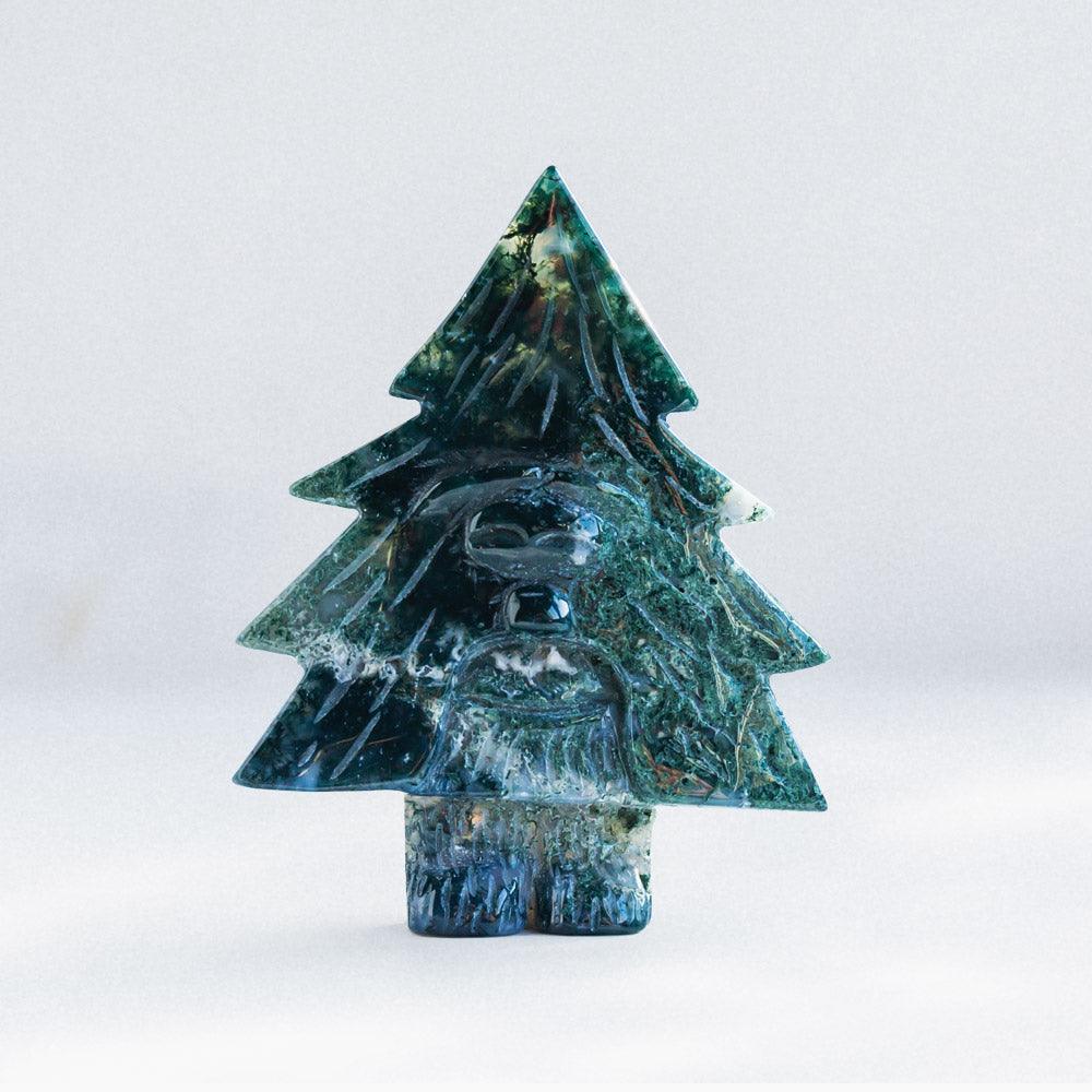 Moss Agate Santa Claus Tree - Crystal-ReikiCrystalSale