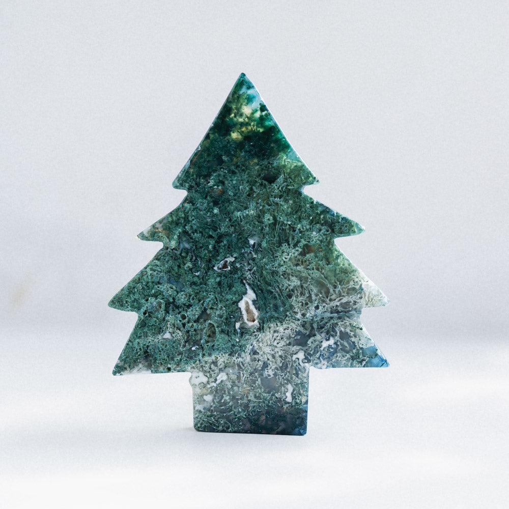 Moss Agate Santa Claus Tree - Crystal-ReikiCrystalSale