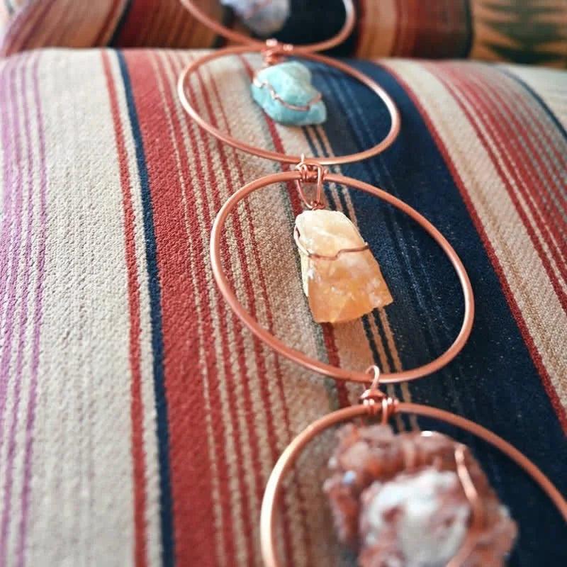 Chakra Raw Crysta Gemstone Wall Decor - Crystal-ReikiCrystalSale