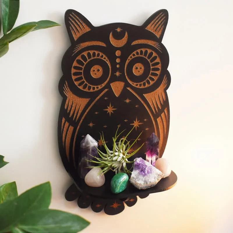 Celestial Owl Altar Crystal Shelf - Crystal-ReikiCrystalSale