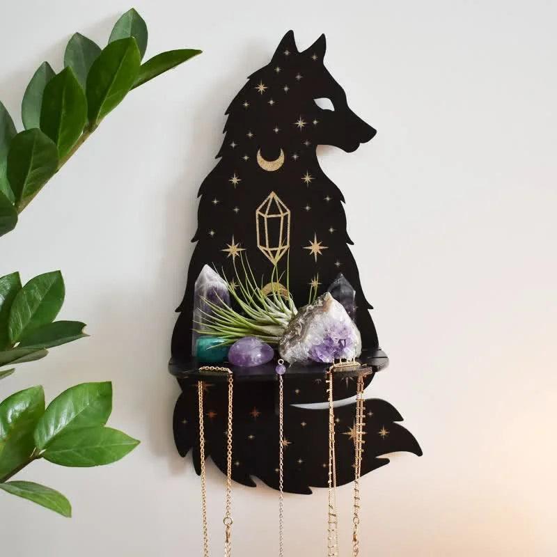 Celestial Wolf Altar Crystal Shelf - Crystal-ReikiCrystalSale