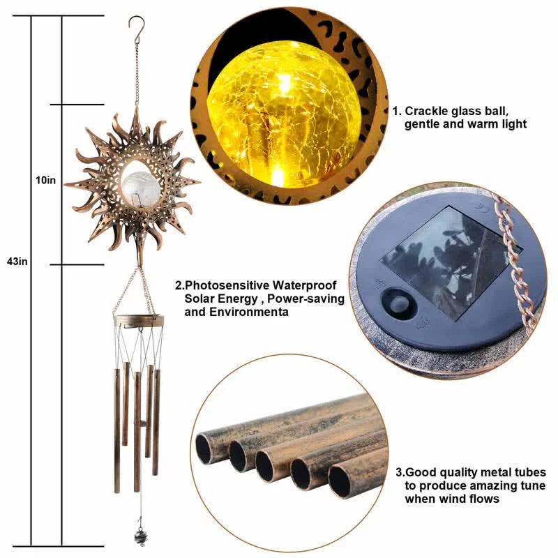 Solar Moon or Sun Wind Chime Ornaments - Crystal-ReikiCrystalSale