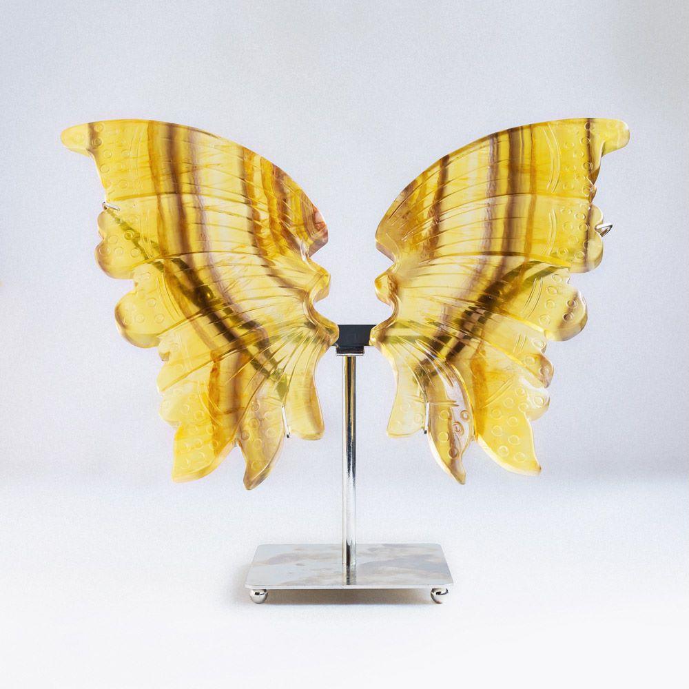 A pair of yellow fluorite wings - Crystal-ReikiCrystalSale