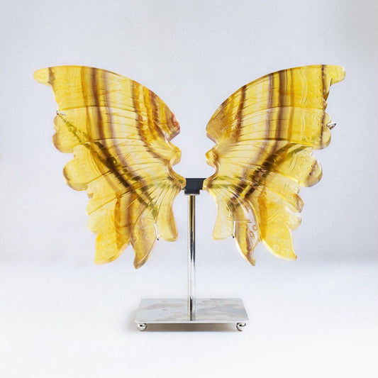 A pair of yellow fluorite wings - Crystal-ReikiCrystalSale