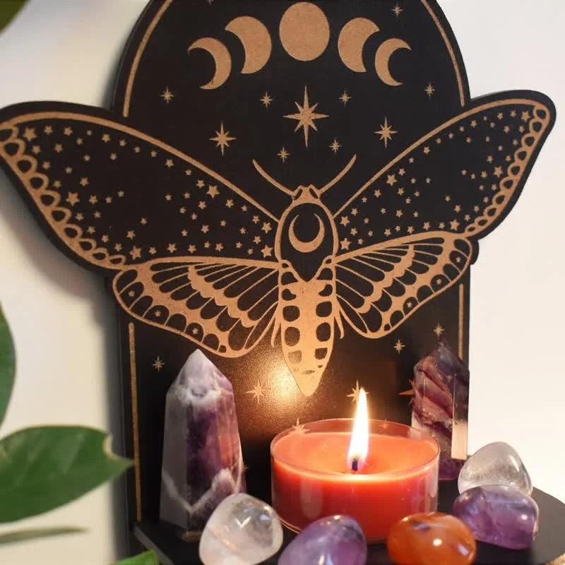 Magical Moth Moon Altar Crystal shelf - Crystal-ReikiCrystalSale