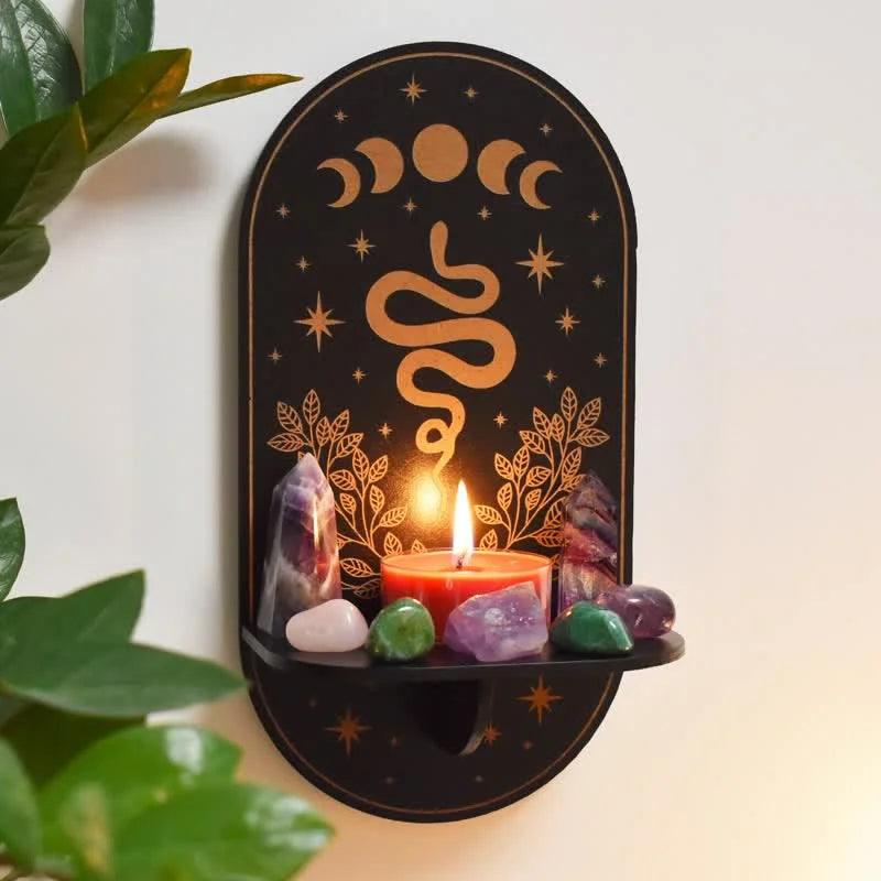 Snake Moon Phase Altar Crystal Shelf - Crystal-ReikiCrystalSale