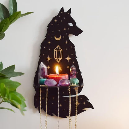 Celestial Wolf Altar Crystal Shelf - Crystal-ReikiCrystalSale