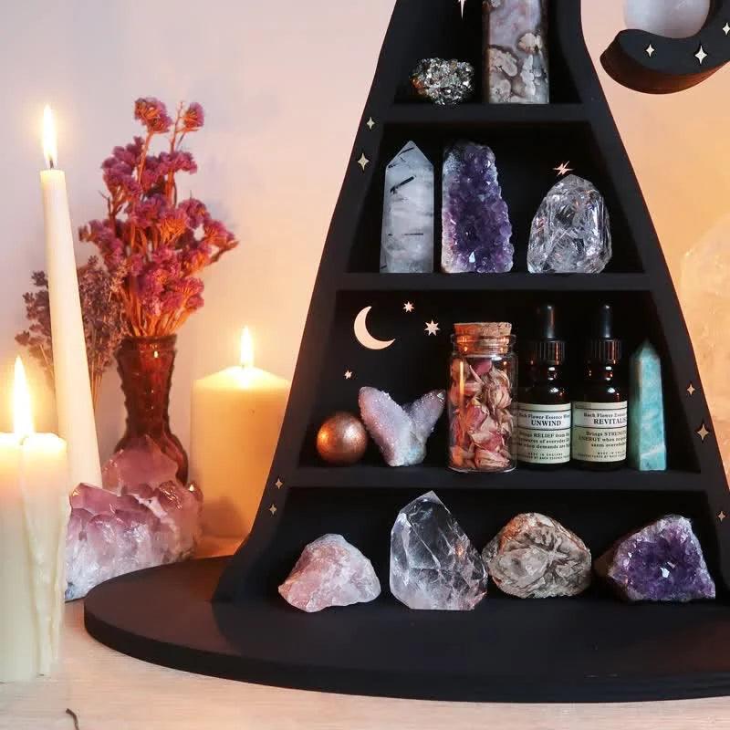 Witch Hat Wooden Crystal Shelf - Crystal-ReikiCrystalSale