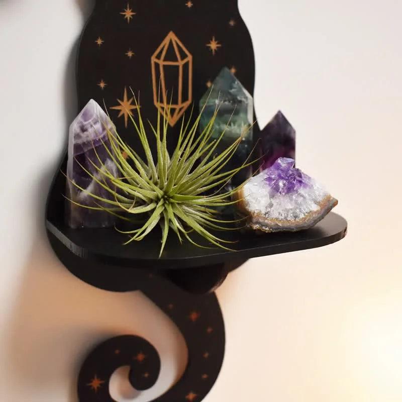 Celestial Cat Altar Crystal Shelf - Crystal-ReikiCrystalSale