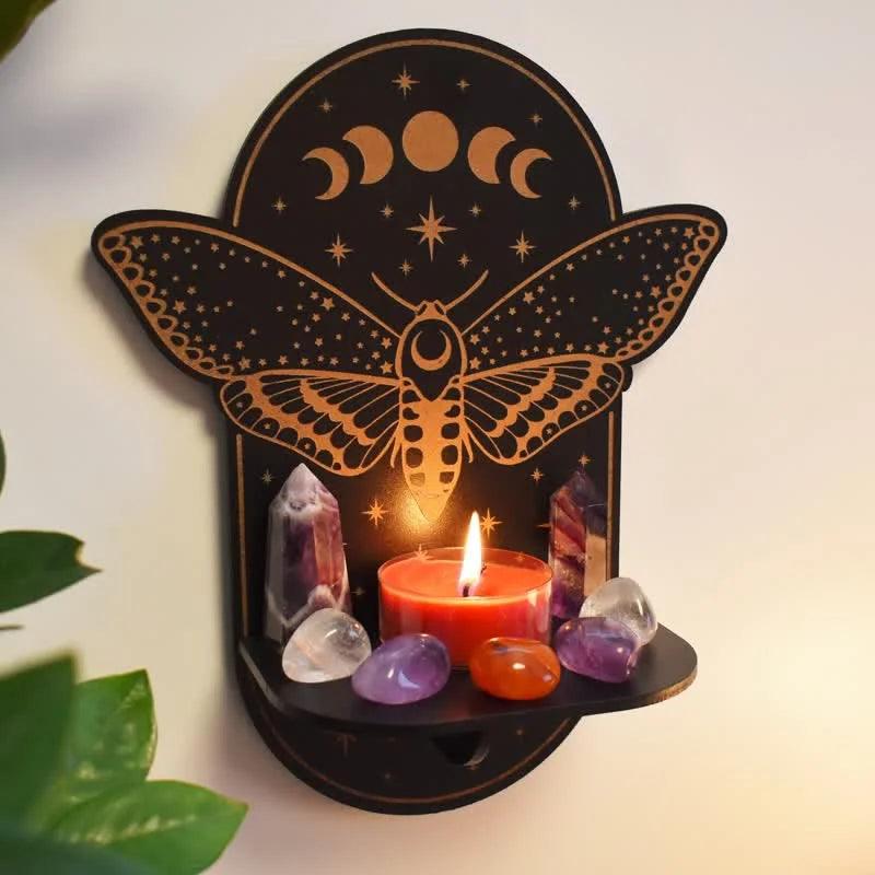 Magical Moth Moon Altar Crystal shelf - Crystal-ReikiCrystalSale