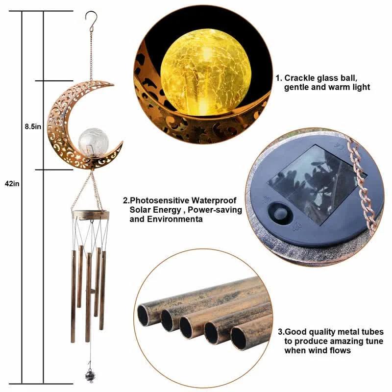 Solar Moon or Sun Wind Chime Ornaments - Crystal-ReikiCrystalSale