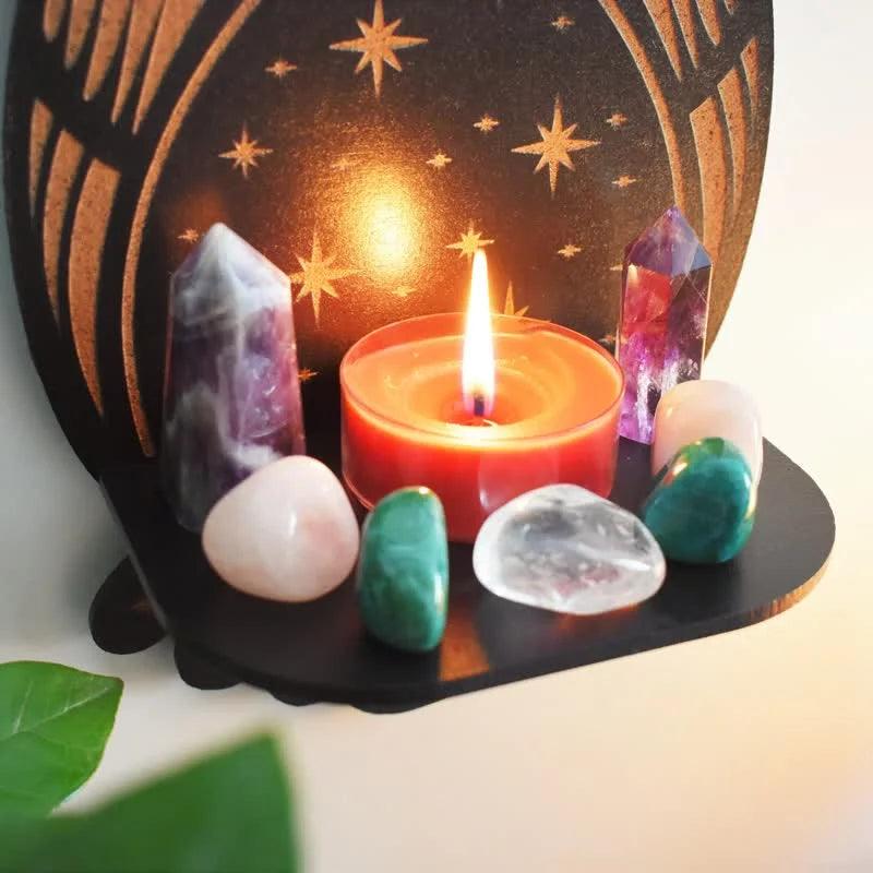 Celestial Owl Altar Crystal Shelf - Crystal-ReikiCrystalSale