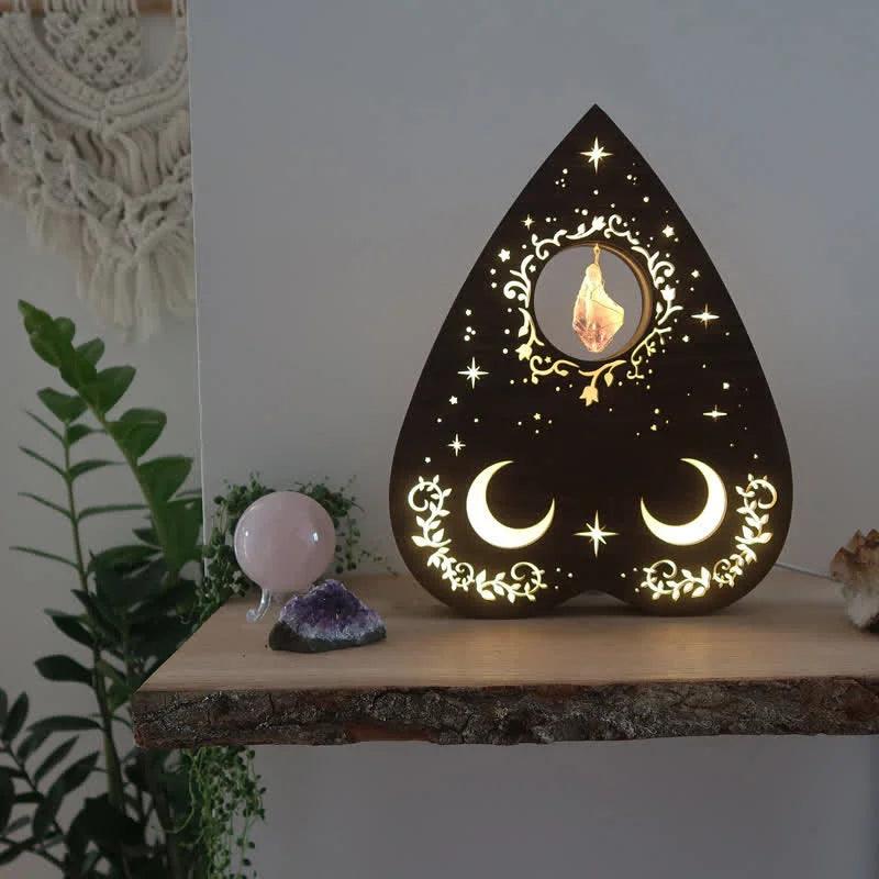 Inverted Moon Heart Crystal Shelf - Crystal-ReikiCrystalSale