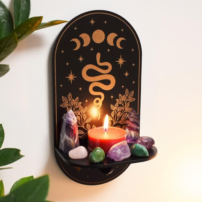 Snake Moon Phase Altar Crystal Shelf - Crystal-ReikiCrystalSale