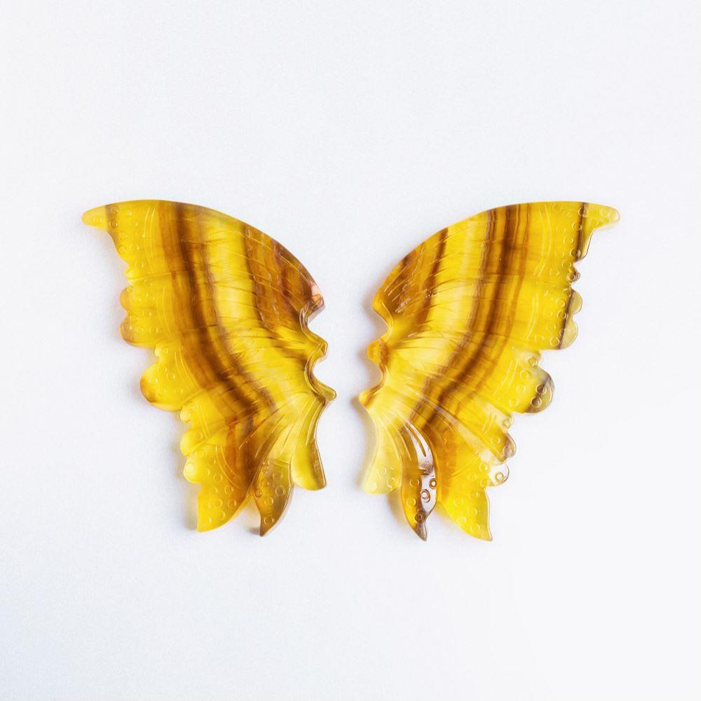 A pair of yellow fluorite wings - Crystal-ReikiCrystalSale